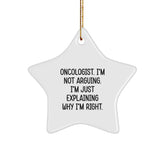 Gifts from Family for Oncologist - Funny Star Ornament, Christmas Unique Presents for Him, Her, Men, Women, Friends, Coworkers, Unique Star Shaped Decorations - Image 1